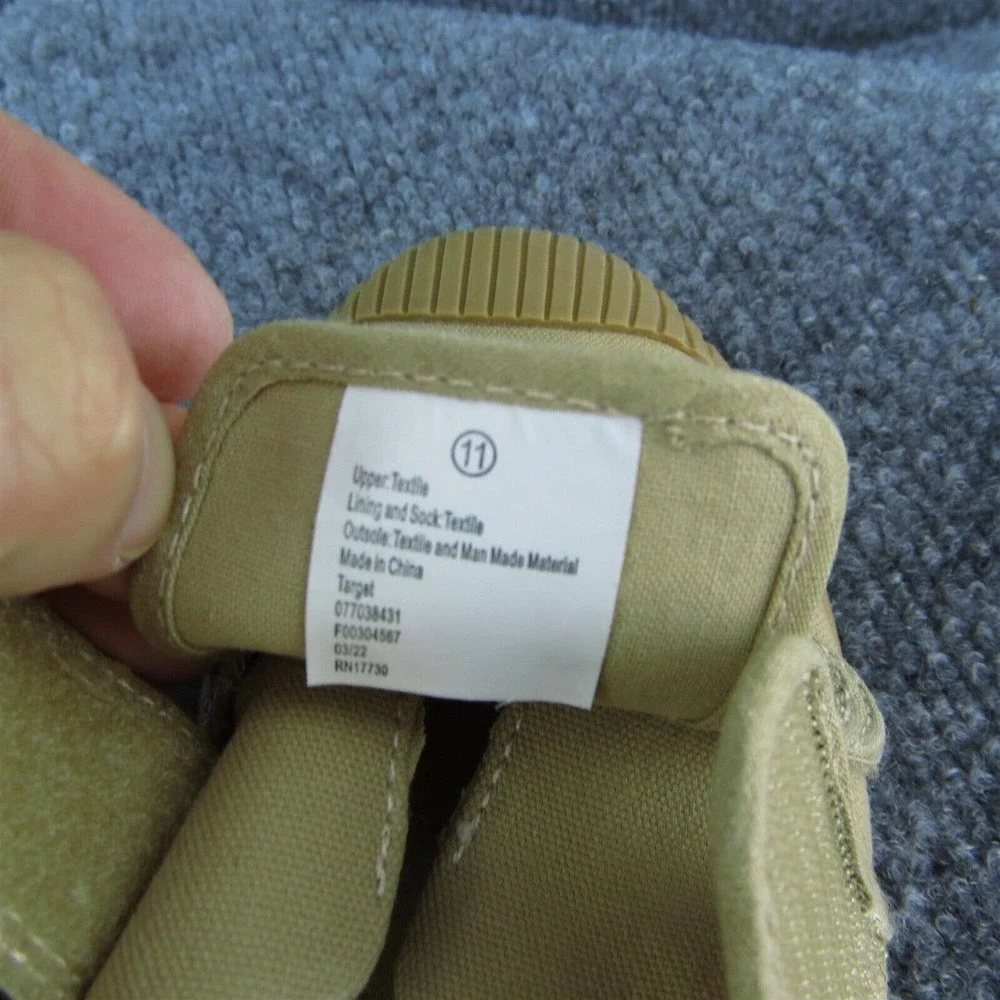 Cat & Jack Boys‎ Sneaker Shoes Brown Fabric Hook & Loop Size T 11 Medium